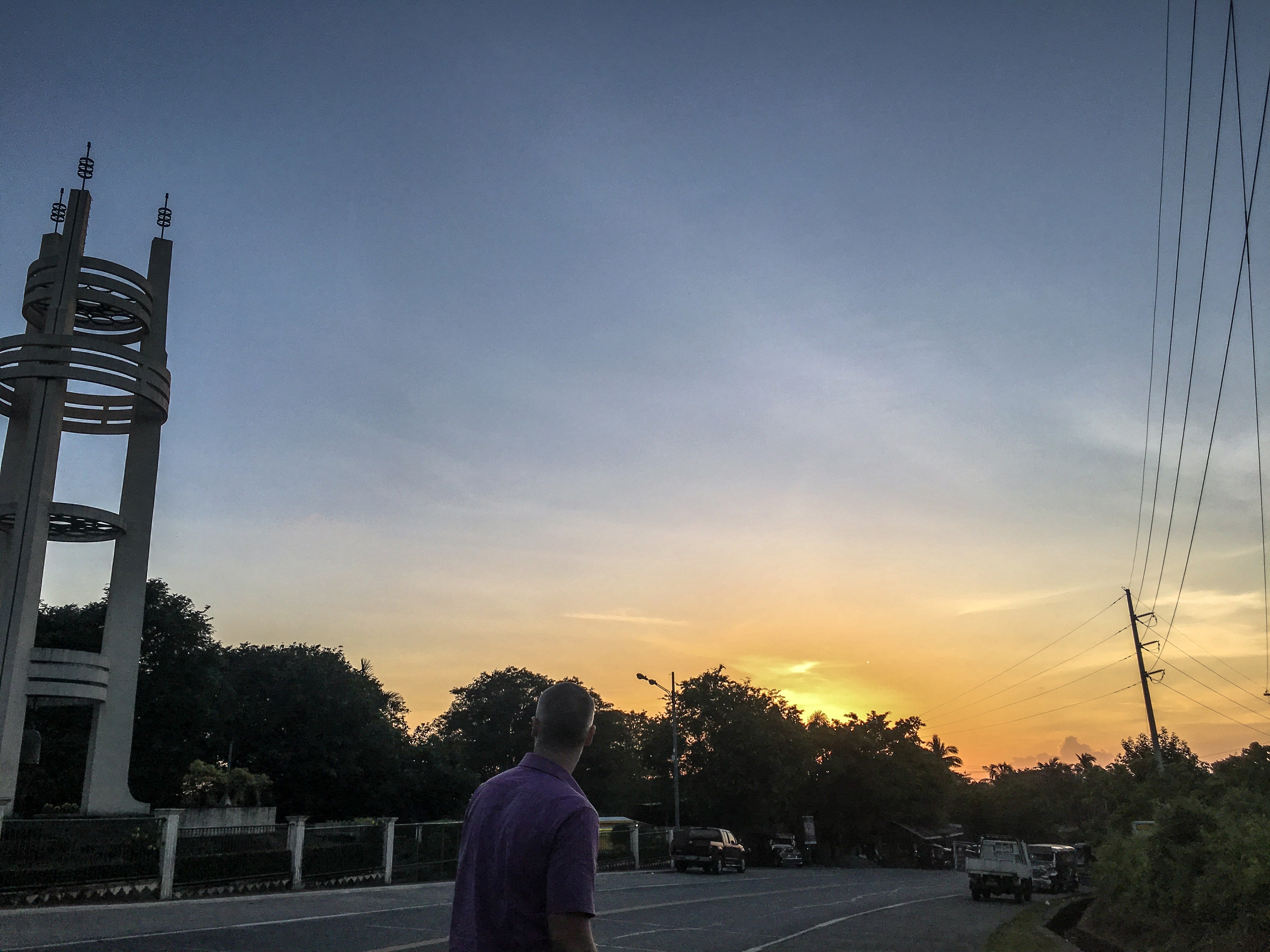 philippine-japanese friendship tower in bagac bataan philippines by sunset